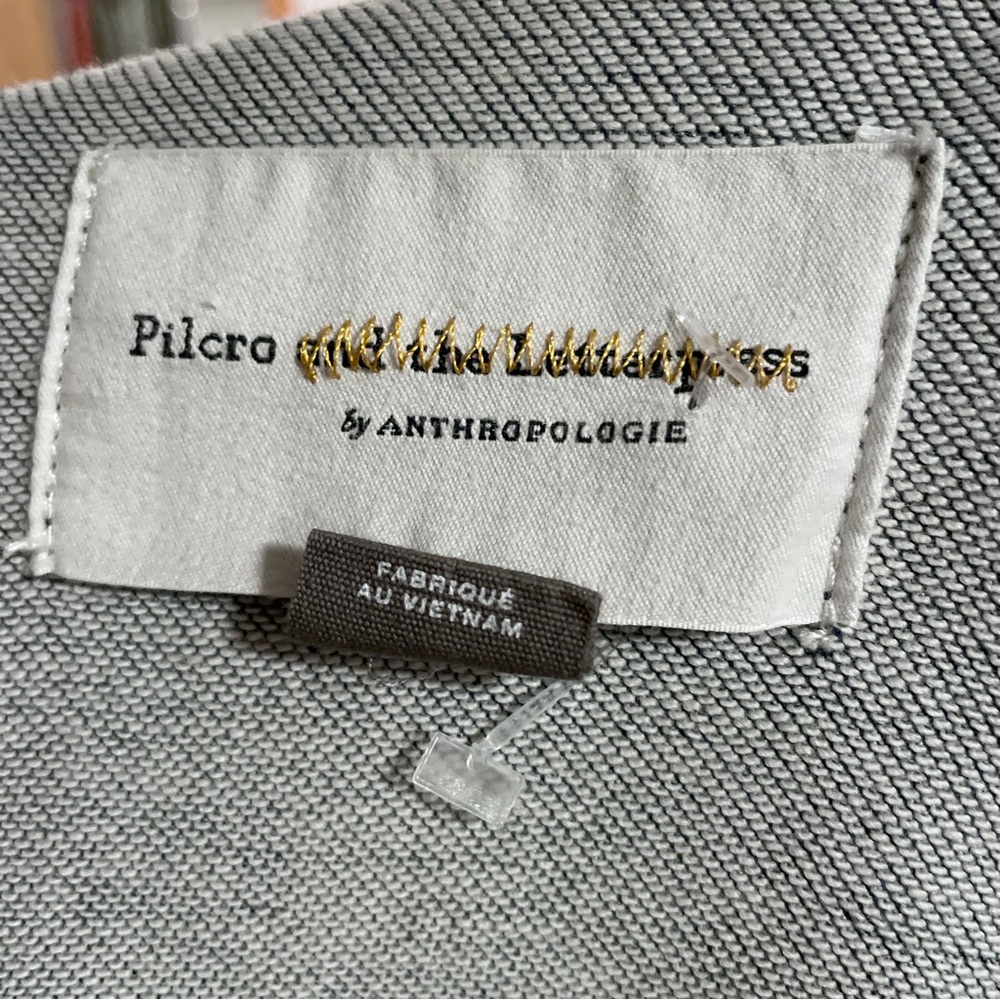 SOLD Anthropologie Pilcro & The Letterpress Cropped Denim Jean Jacket - MP - Picture 5 of 10
